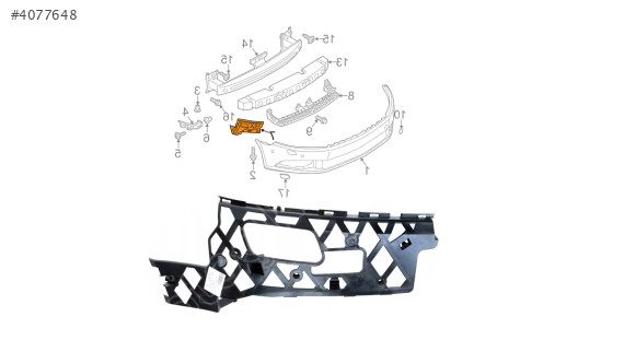 3C8807178 VW PASSTA CC 12-17 ÖN TAMPON İÇ BRAKETİ SAĞ