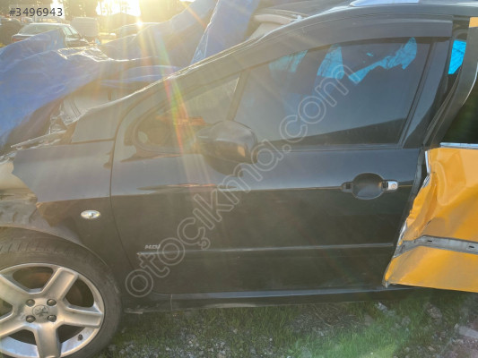 Peugeot 307 sol ön kapı siyah
