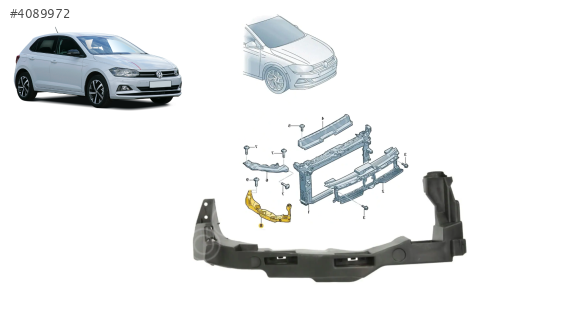 2G0805072B VW POLO 2018 SAĞ FAR ALT BRAKETİ