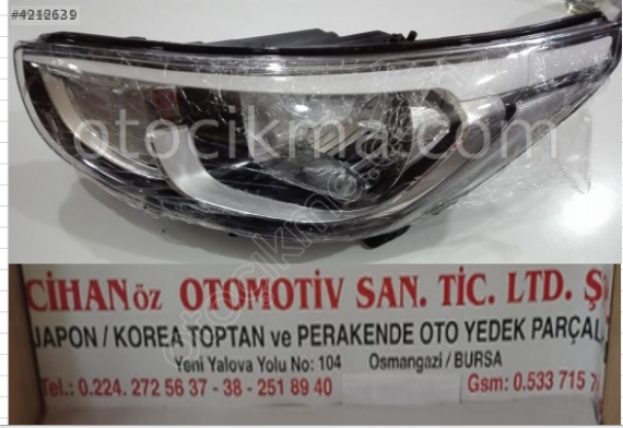 Hyundai i20 Far 2012 2014 .Sağ Sol.,