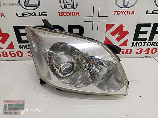 TOYOTA AVENSİS SAĞ FAR ÇIKMA ORİJİNAL PARÇA 2002-2006