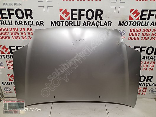 TOYOTA COROLLA MOTOR KAPUTU ÇIKMA ORİJİNAL PARÇA 2002-2007