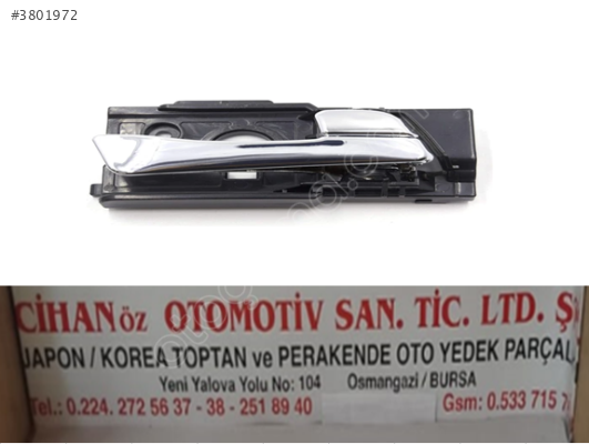 HYUNDAİ ACCENT BLUE İÇKAPI KOLU ÖN SAĞ-SOL 11-18 KROM-GRİ ORJİNAL