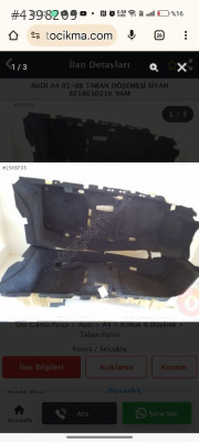 Audi A4 b7 taban halısı