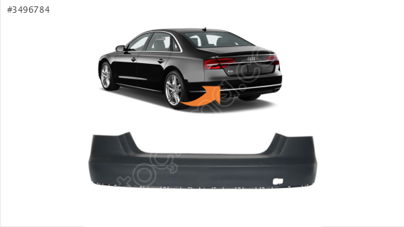4H0807067E AUDI A8 2014 SONRASI ARKA TAMPON .
