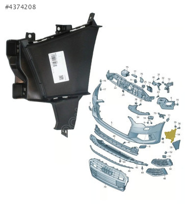 4K0121763A AUDİ  A6 2019-2022 ÖN TAMPON SOL  HAVA KILAVUZU