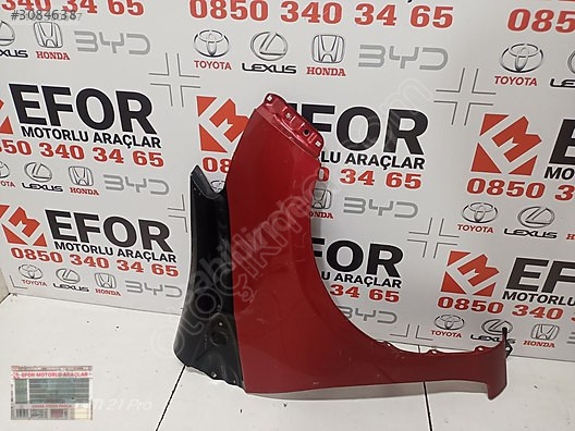 TOYOTA YARİS SAĞ ÖN ÇAMURLUK ÇIKMA ORİJİNAL PARÇA 2012-2019