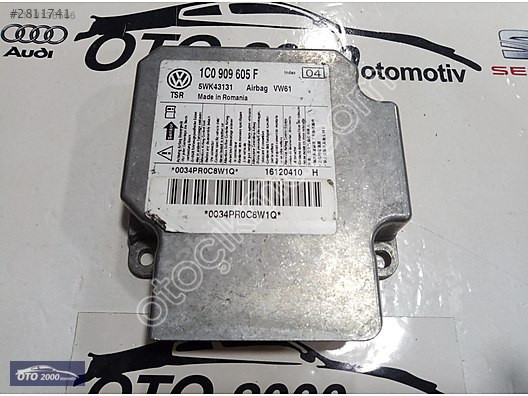 1C0909605F VOLKSWAGEN GOLF4-PASSAT SKODA SUPERB AİRBAG BEYNİ