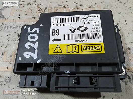 RENAULT FLUENCE MEGANE 3 AİRBAG BEYNİ 285581920R B9