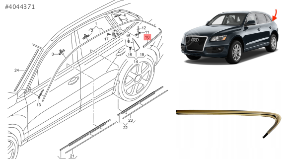 8R0853345A CAM ÇITASI ARKA L AUDİ Q5 2009-2012