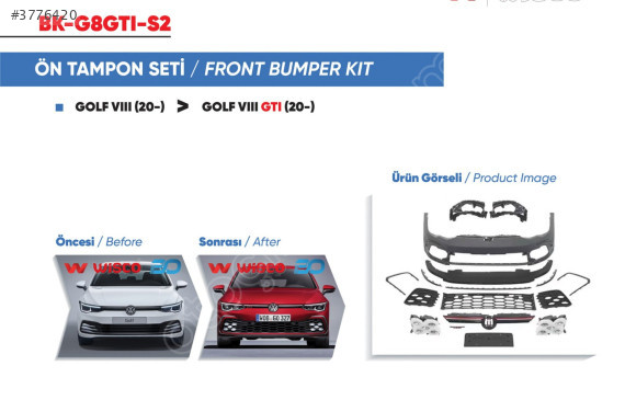 TAMPON SETI ON VW GOLF 8 GTI 20-