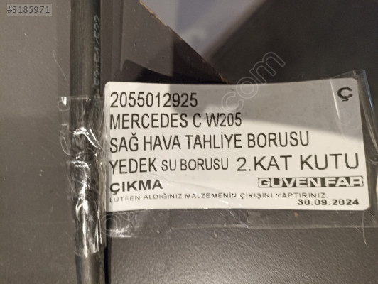 MERCEDES C W205 SAĞ HAVA TAHLİYE BORUSU 2055012925 Ç