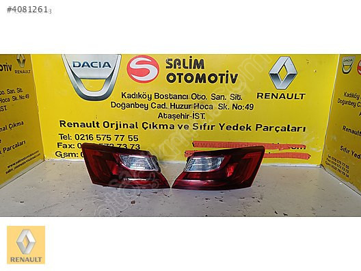 RENAULT MEGANE 4 ORJİNAL ÇIKMA SAĞ SOL DIŞ STOP LAMBALARI