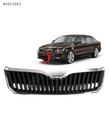3T0853668 Skoda Super B 09-13 Ön Panjur Komple Krom Çerçeve