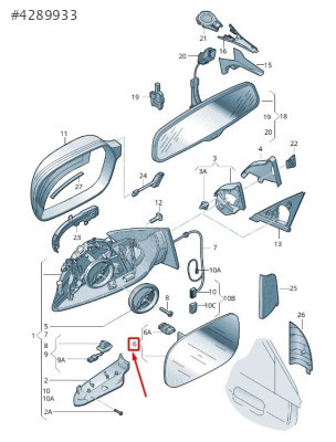 8F0857535H ORJNL AYNA CAMI ISITMALI SOL AUDİ A3 A4 A5 20082016