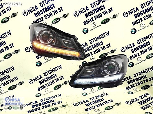 MERCEDES C SERİSİ W204 SAĞ SOL LED FAR DOLU HALOJEN FAR SIFIR