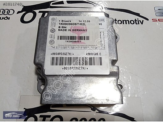 1K0909605T TOLEDO-GOLF-JETTA-OCTAVİA AIRBAG BEYNİ