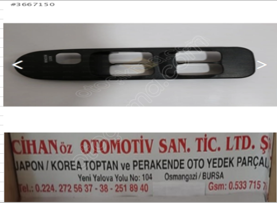 MITSUBISHI CARISMA CAM DÜĞME ÇERÇEVESİ DÜĞMESİZ DÖRTLÜ 1996-2000