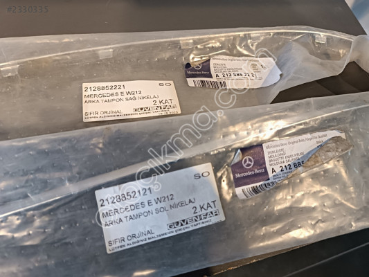 MERCEDES E W212 ARKA TAMPON SOL NİKELAJ 2128852121 Ç
