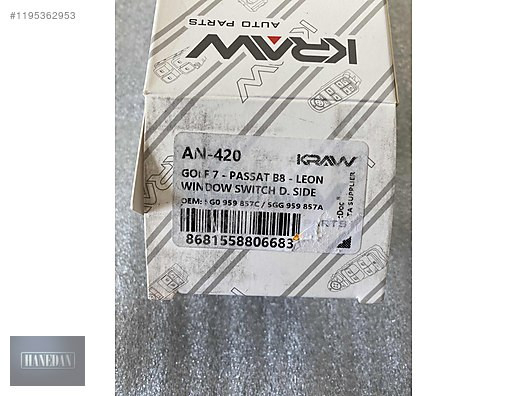 VW PASSAT B8 SOL ÖN CAM DÜĞMESİ 5G0959857C