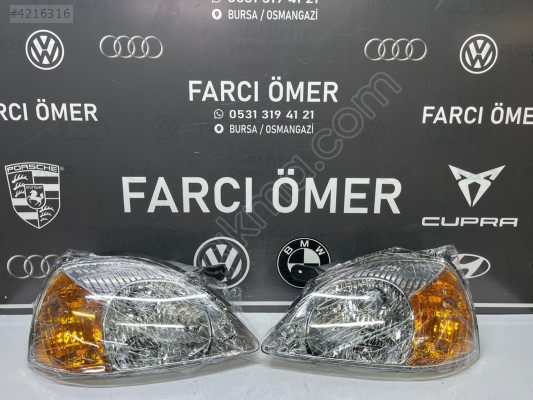 KİA RİO 2003-05 SAĞ-SOL TAKIM ÖN FAR SIFIR SARI SİNYAL