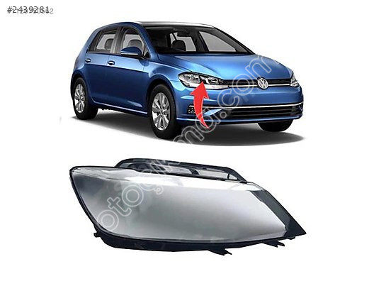 VW Golf 7.5 Modeli İçin Sağ Far Camı