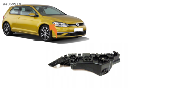 5G0807050B VW GOLF7.5 2016-2019 ÖN TAMPON SAĞ BRAKETİ