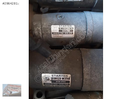 Tucson Santafe Sportage Marş Dinamosu Orjinal Sökme 36100-27010