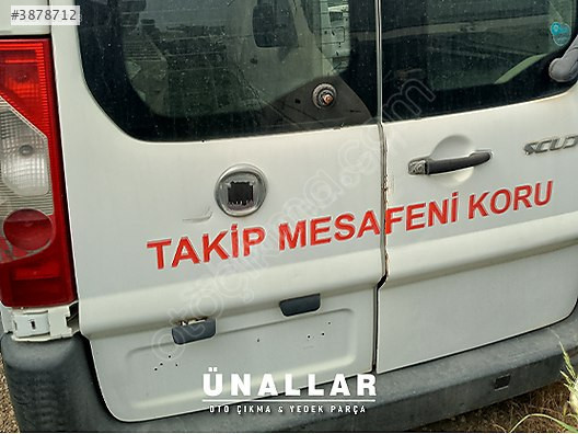 FİAT SCUDO ARKA BAGAJ KAPAĞI ve TÜM AKSAM. | ÜNALLAR OTO ÇIKMA |