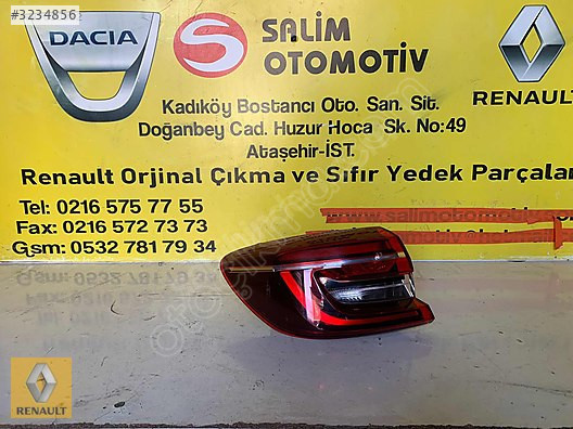 RENAULT CLIO 4 SIFIR ORJİNAL SOL DIŞ STOP VE DİĞER PARÇALARI