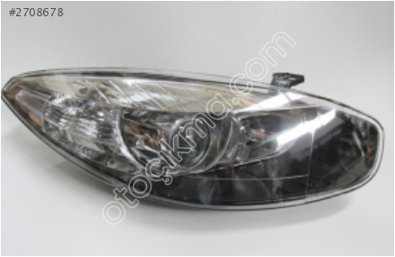 FAR LAMBASI SAĞ RENAULT FLUENCE 13-16 260101331R MERCEKLİ SİYAH