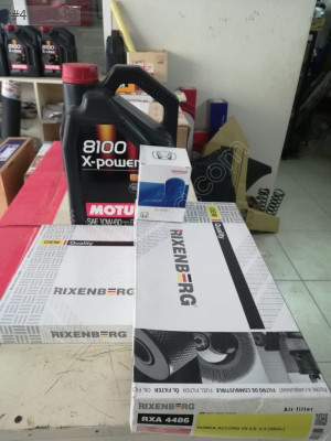 HONDA ACCORD 2004 YAĞ BAKIM SETİ, MOTUL 10W-60 ORİJİNAL FİLTRELER