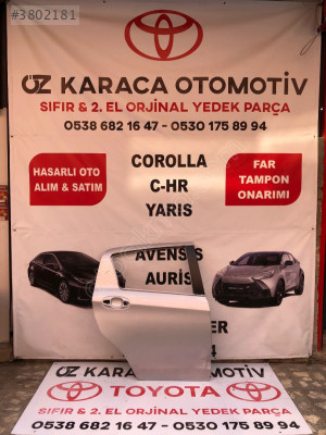 2012-2018 TOYOTA YARIS ÇIKMA ORJINAL SAĞ ARKA KAPI