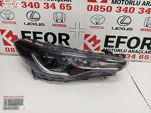 TOYOTA COROLLA CROSS DÜZ SAĞ FAR ÇIKMA ORİJİNAL PARÇA 2022-2023