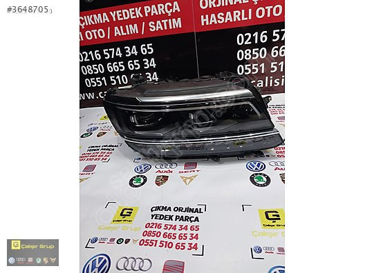 VOLKSWAGEN TİGUAN 2016-2019 MERCEKLİ SAĞ FAR ÇIKMA SÖKME YEDEK P