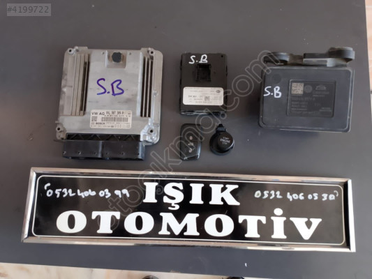 skoda süper b 1.6 tdi 2019-2023 beyin kontak seti çıkma orjinal