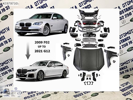 BMW F01 7 SERİSİ 13-15 MAKYAJLI KASA İÇİN G12 FACELİFT BODY KIT