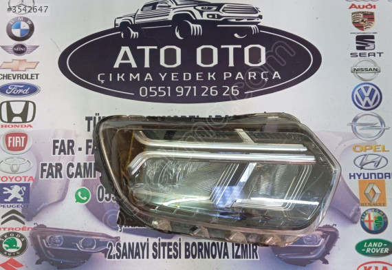 DACİA DUSTER ORJİNAL ÇIKMA SAĞ FAR İÇİ NİKELAJLI