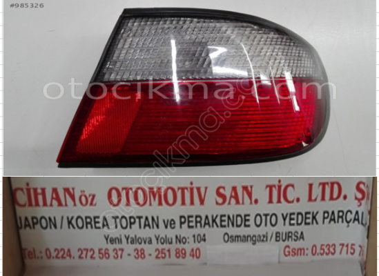Nissan Primera Sedan Stop Kırmızı Beyaz 1996 1999 Sağ