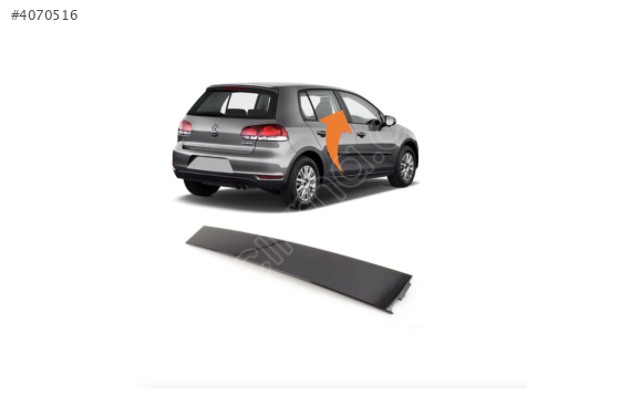 5K6839902B VW GOLF 6 SAĞ ARKA KAPI DİREK KAPLAMASI 2009-2013