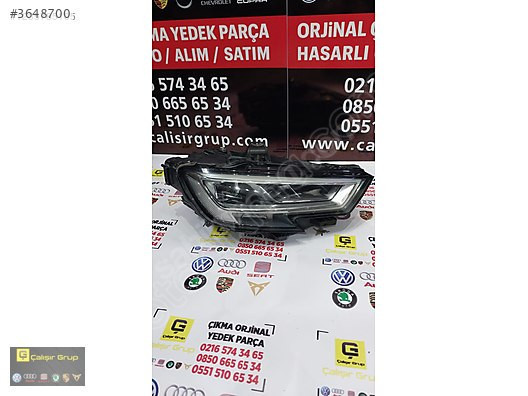 AUDİ A3 2017-2020 MATRİX SAĞ FAR ÇIKMA SÖKME YEDEK PARÇA