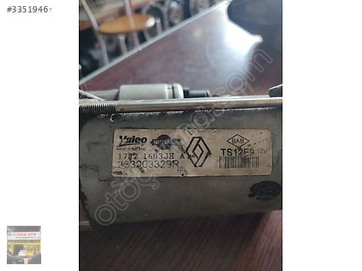 233003329R RENAULT FLUENCE MARŞ DİNAMOSU