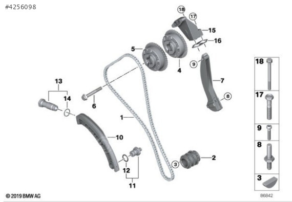 BMW ÇIKMA E60 E65 N62 ÇIKMA VANOS DİŞLİSİ 7506775 7534718