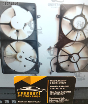 Toyota Corolla 2000-2002 çift fanli kilima fani