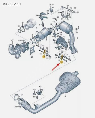 8K0253295 ORJİNAL  KONVERTÖR TUTUCUSU