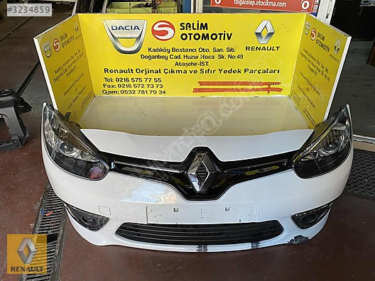 RENAULT FLUENCE ÇIKMA ORJİNAL DOLU ÖN TAMPON VE DİĞER PARÇALARI
