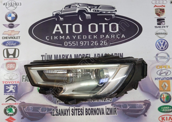 AUDİ A3 ORJİNAL ÇIKMA  SOL FAR 8V0941005