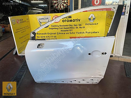 RENAULT CLIO 4 ÇIKMA ORJJİNAL BEYAZ SOL ÖN KAPI VE DİĞER PARÇALA