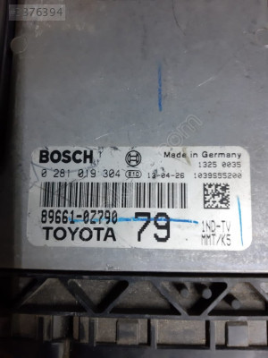 0 281 019 304 89661-0Z790 79 TOYOTA COROLLA MOTOR BEYNİ