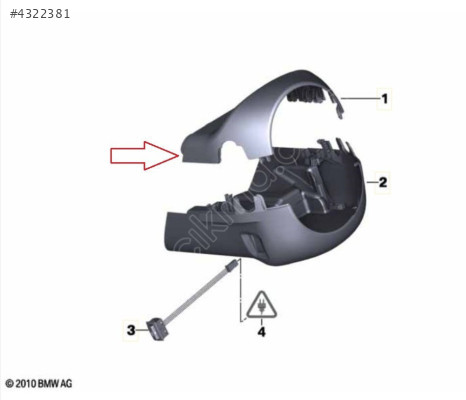 61319201730 9201730 BMW X3 F25 DİREKSİYON KOLONU ÜST BAKALİT